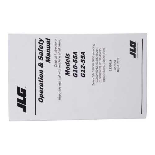 MANUAL, G10/12-55A OPERATOR