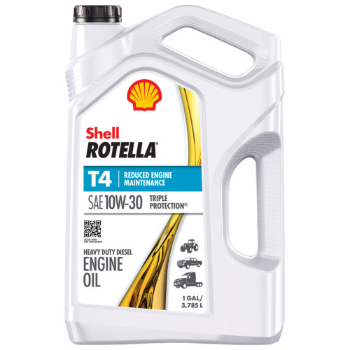 SHELL ROTELLA T4 10W-30, 1 GALLON BOTTLE (PACK OF 3)