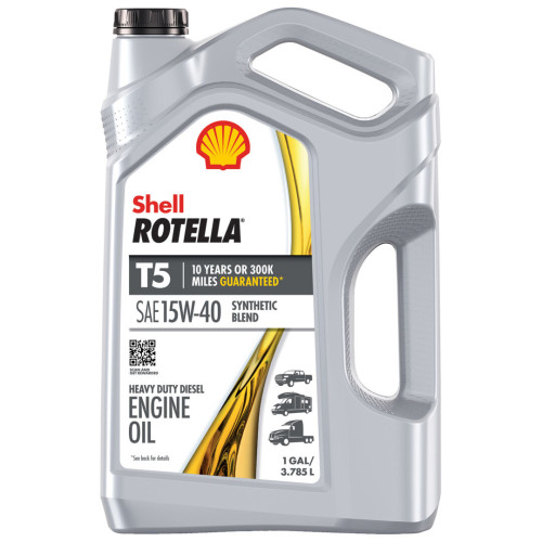 SHELL ROTELLA T5 15W-40, 1 GALLON BOTTLE (PACK OF 3)