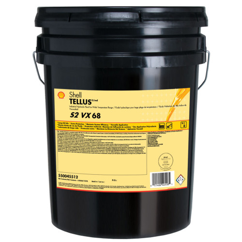 SHELL TELLUS S2 VX 68, 5 GALLON PAIL