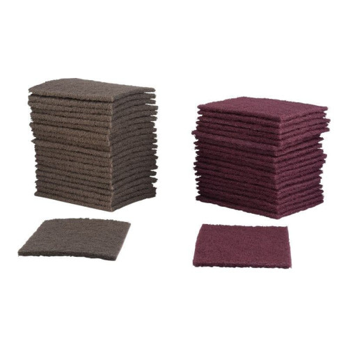 SCRUB PADS (20EA MAROON/GREY)